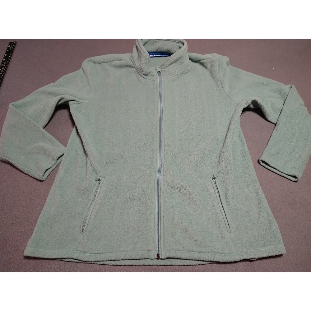Reel Legends Fleece Jacket Ladies XL Teal Green Full Zip Outdoors Hiking Fishing
